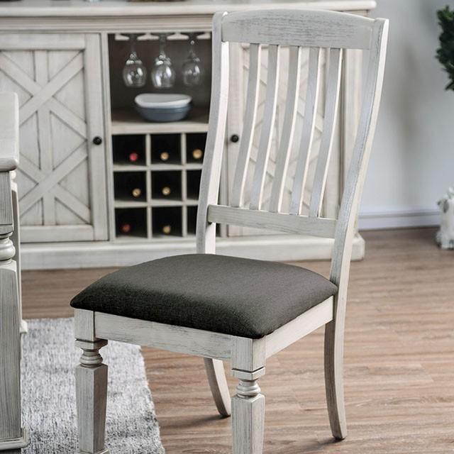 Georgia Antique White/Gray Side Chair (2/CTN) - Imperial Furniture (Las Vegas, NV) - Multi Location