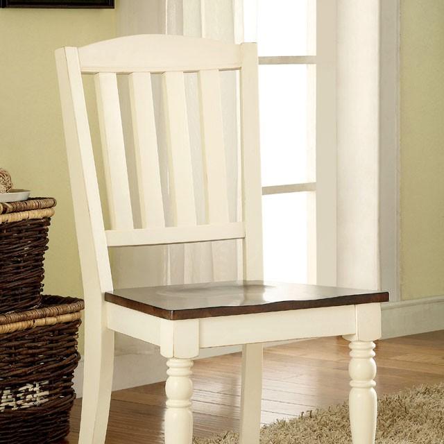 HARRISBURG Vintage White/Dark Oak Side Chair (2/CTN) - Imperial Furniture (Las Vegas, NV) - Multi Location