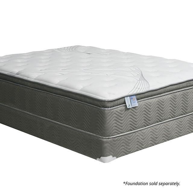 STORMIN White/Gray 13" Euro Pillow Top Mattress, Full - Imperial Furniture (Las Vegas, NV) - Multi Location