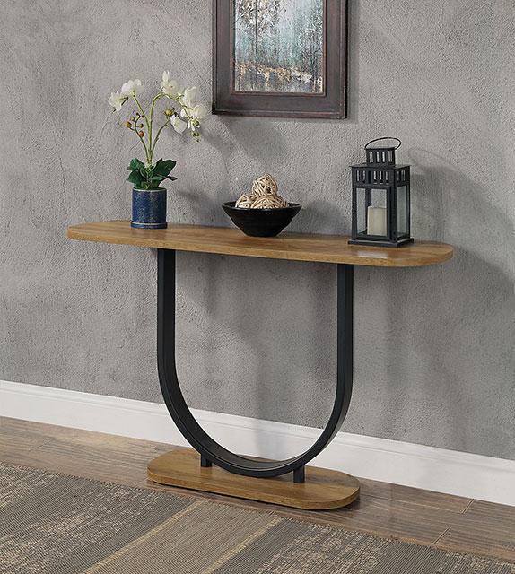 OLBIA Sofa Table, Rustic Oak/Sand Black - Imperial Furniture (Las Vegas, NV) - Multi Location
