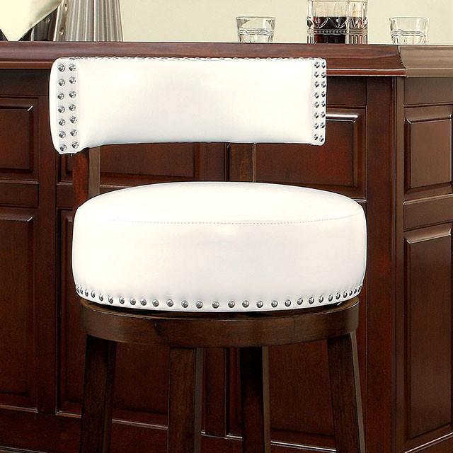 SHIRLEY Dark Oak/White 24" Bar Stool - Imperial Furniture (Las Vegas, NV) - Multi Location