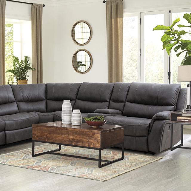 JEROMINUS Sectional, Dark Gray - Imperial Furniture (Las Vegas, NV) - Multi Location
