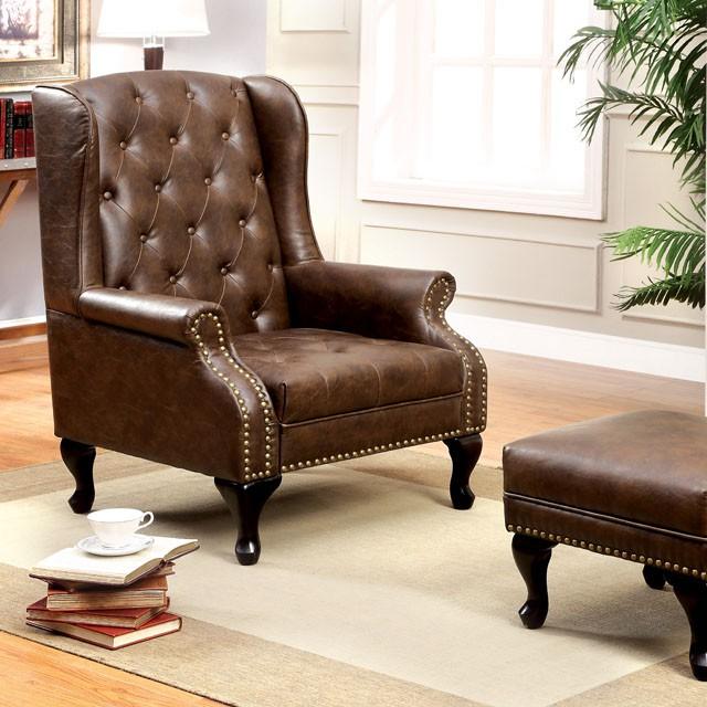 VAUGH Rustic Brown Accent Chair - Imperial Furniture (Las Vegas, NV) - Multi Location