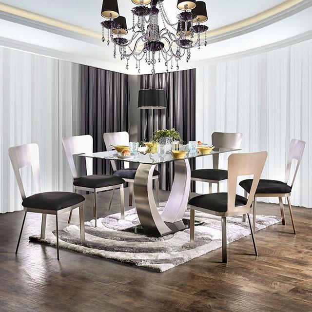 NOVA Silver/Black Dining Table - Imperial Furniture (Las Vegas, NV) - Multi Location