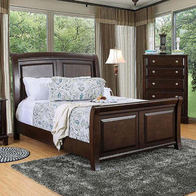 Litchville Brown Cherry Cal.King, E.King, & Queen Bed - Imperial Furniture (Las Vegas, NV) - Multi Location