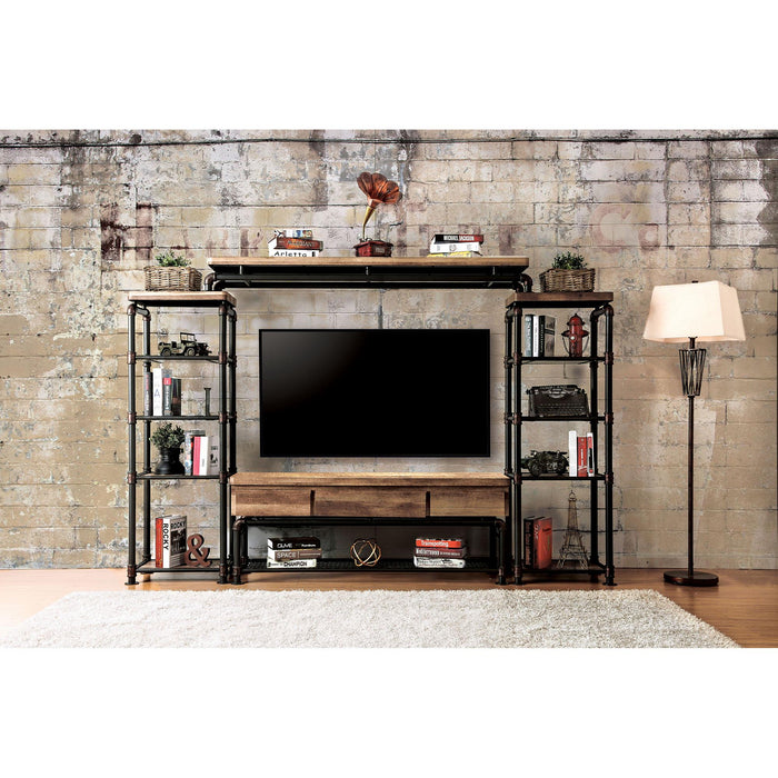 Kebbyll Antique Black/Natural Tone 60" TV Stand - Imperial Furniture (Las Vegas, NV) - Multi Location