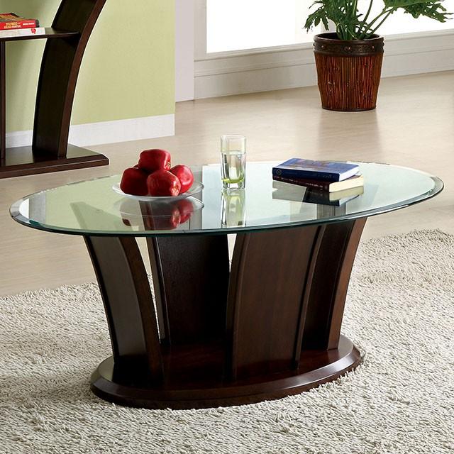 MANHATTAN IV Brown Cherry Coffee Table, Brown Cherry - Imperial Furniture (Las Vegas, NV) - Multi Location