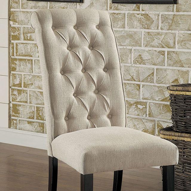 Mashall Beige/Antique Black Side Chair, Ivory (2/CTN) - Imperial Furniture (Las Vegas, NV) - Multi Location