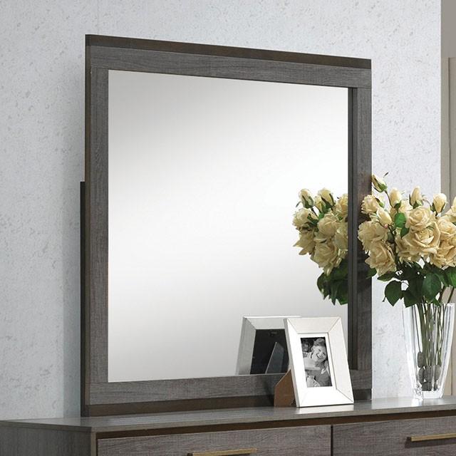 MANVEL Two-Tone Antique Gray Mirror - Imperial Furniture (Las Vegas, NV) - Multi Location