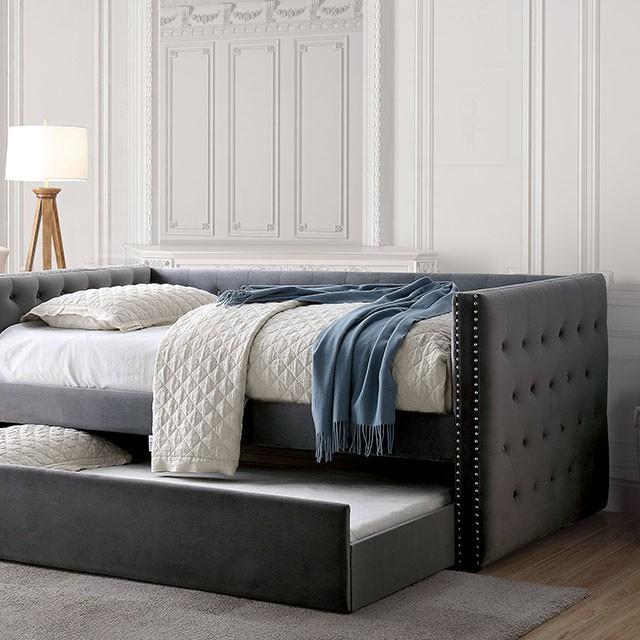 Susanna Gray Daybed w/ Trundle, Gray - Imperial Furniture (Las Vegas, NV) - Multi Location
