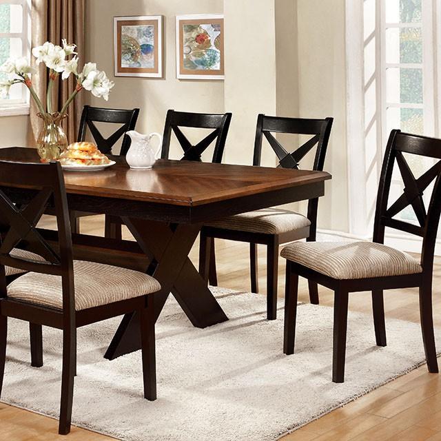 Liberta Dark Oak/Black Dining Table - Imperial Furniture (Las Vegas, NV) - Multi Location