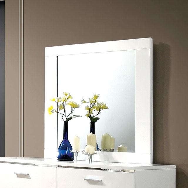 Malte White Mirror - Imperial Furniture (Las Vegas, NV) - Multi Location