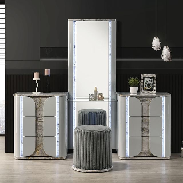 Cleburne Vanity Set with Stool - Imperial Furniture (Las Vegas, NV) - Multi Location
