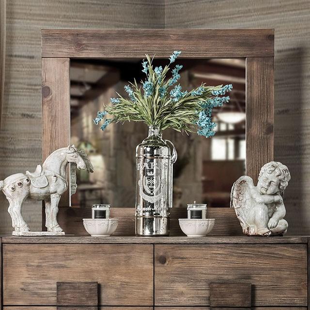 AVEIRO Rustic Natural Tone Mirror - Imperial Furniture (Las Vegas, NV) - Multi Location