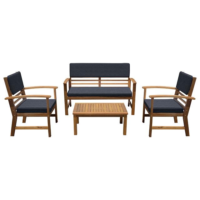 Hana 4 Pc. Patio Set Blue - Imperial Furniture (Las Vegas, NV) - Multi Location