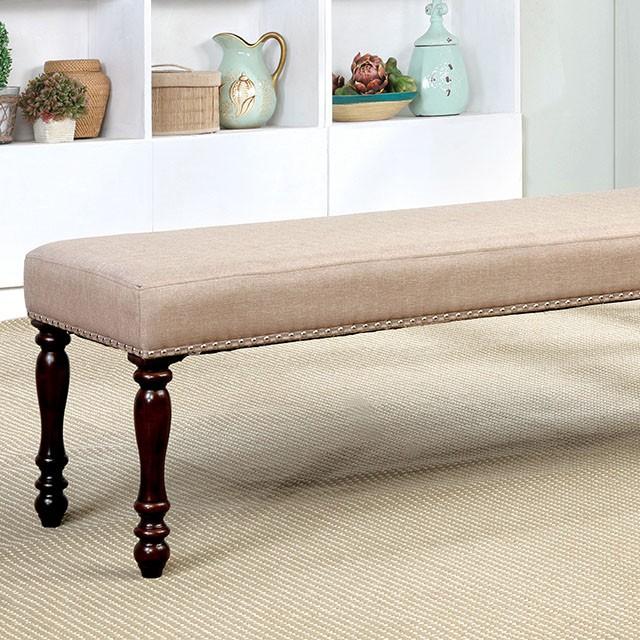 HOLCROFT Antique Cherry/Beige Bench - Imperial Furniture (Las Vegas, NV) - Multi Location