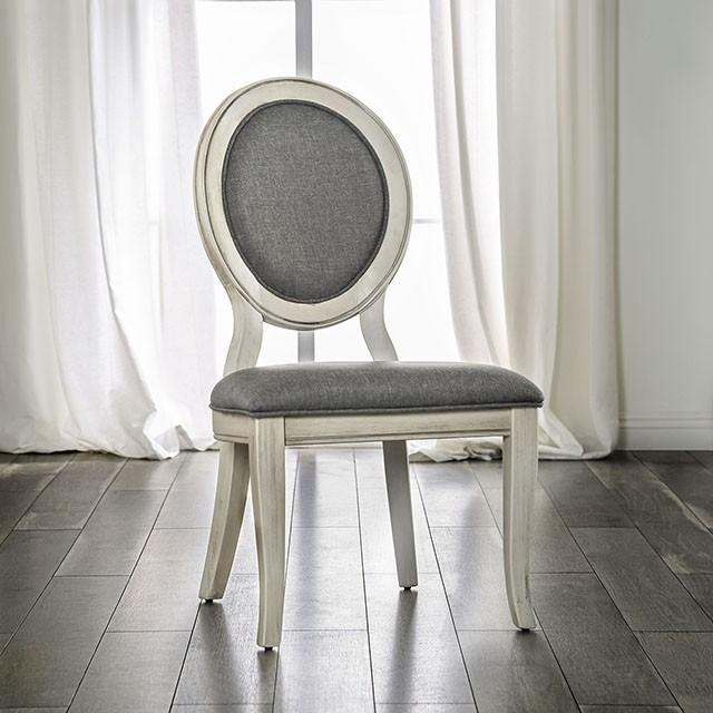Kathryn Antique White/Gray Side Chair, Antique White (2/CTN) - Imperial Furniture (Las Vegas, NV) - Multi Location
