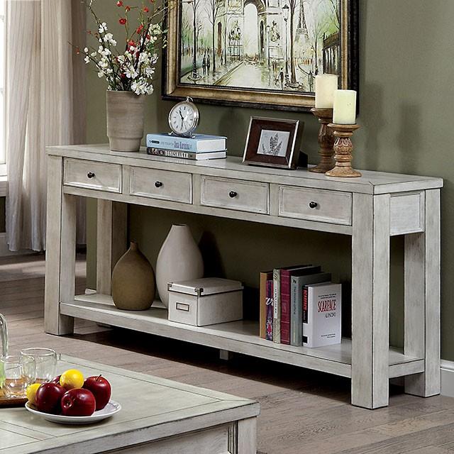 Meadow Antique White Sofa Table - Imperial Furniture (Las Vegas, NV) - Multi Location