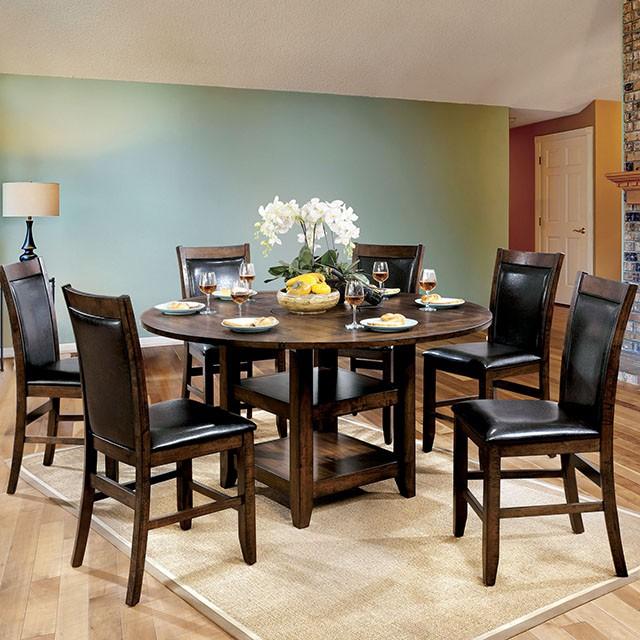 MEAGAN II Brown Cherry Round Counter Ht. Table - Imperial Furniture (Las Vegas, NV) - Multi Location