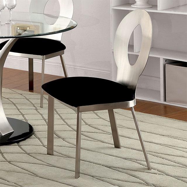 VALO Silver/Black Side Chair (2/CTN) - Imperial Furniture (Las Vegas, NV) - Multi Location