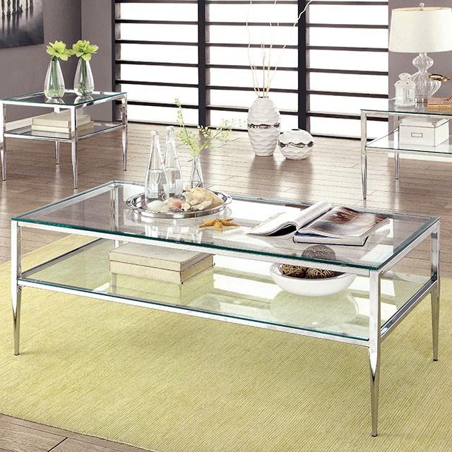 TANIKA Chrome Coffee Table, Chrome - Imperial Furniture (Las Vegas, NV) - Multi Location