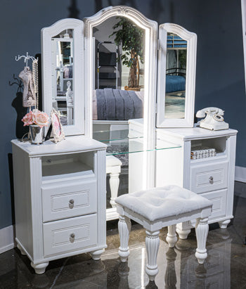Kozlani Vanity with Mirror - Imperial Furniture (Las Vegas, NV) - Multi Location