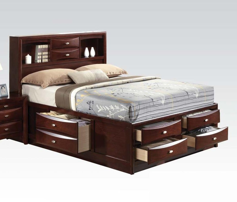 Acme Ireland King Storage Bed in Brown 21596EK - Imperial Furniture (Las Vegas, NV) - Multi Location