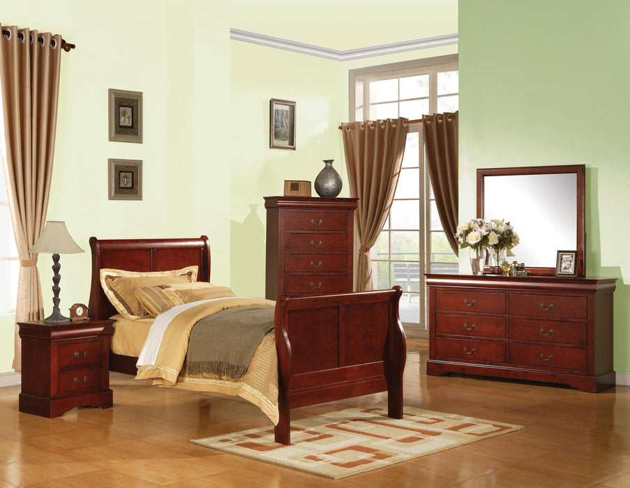 Louis Philippe III Cherry Twin Bed - Imperial Furniture (Las Vegas, NV) - Multi Location