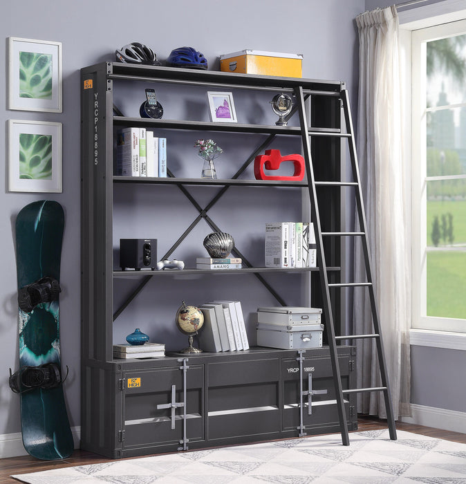 Cargo Gunmetal Bookshelf & Ladder - Imperial Furniture (Las Vegas, NV) - Multi Location