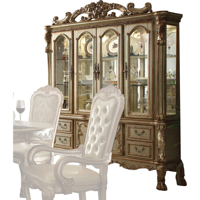 Acme Dresden Buffet w/ Hutch in Gold Patina 63155 - Imperial Furniture (Las Vegas, NV) - Multi Location