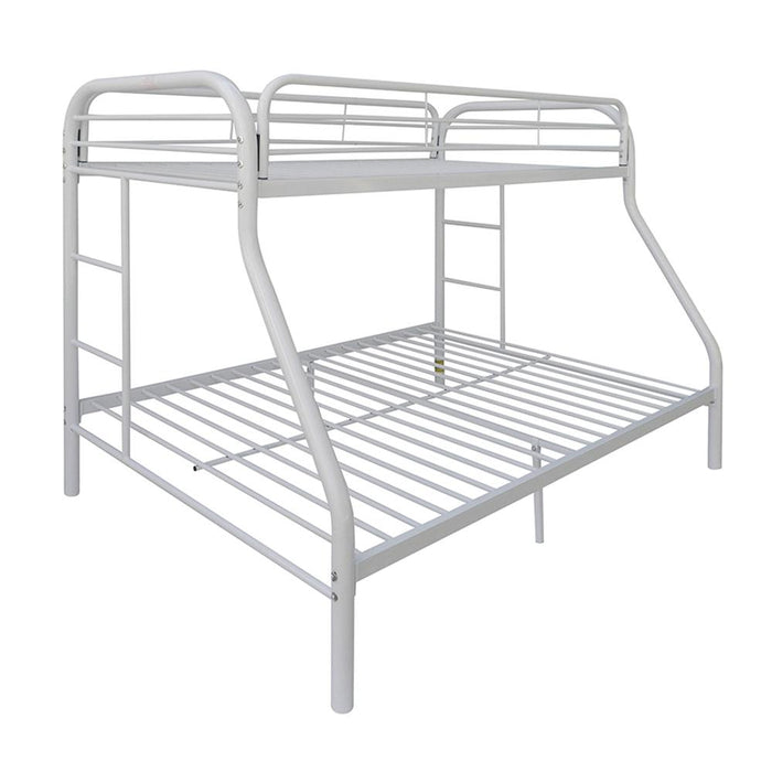 Tritan White Bunk Bed (Twin/Full) - Imperial Furniture (Las Vegas, NV) - Multi Location