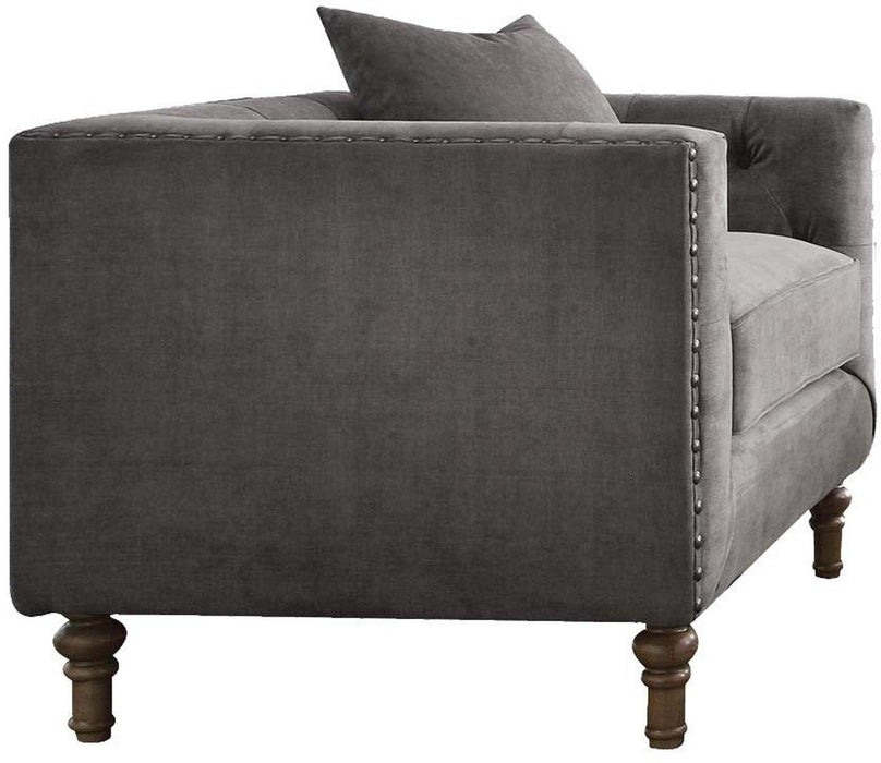 Acme Furniture Sidonia Arm Chair in Gray Velvet 53582 - Imperial Furniture (Las Vegas, NV) - Multi Location