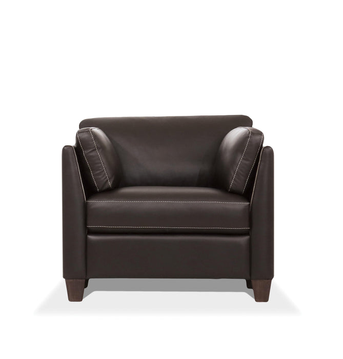 Matias Chocolate Leather Chair - Imperial Furniture (Las Vegas, NV) - Multi Location
