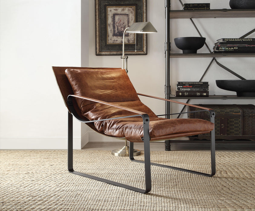 Quoba Cocoa Top Grain Leather Accent Chair - Imperial Furniture (Las Vegas, NV) - Multi Location