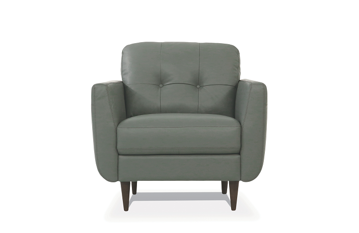 Radwan Pesto Green Leather Chair - Imperial Furniture (Las Vegas, NV) - Multi Location