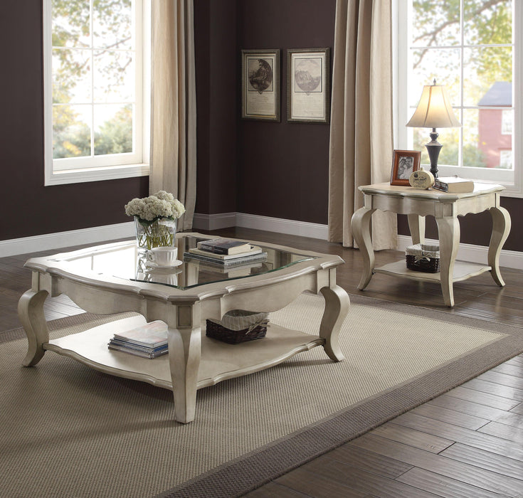 Chelmsford Antique Taupe & Clear Glass Coffee Table - Imperial Furniture (Las Vegas, NV) - Multi Location