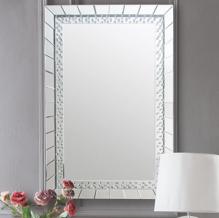 Nysa Mirrored & Faux Crystals Console Table - Imperial Furniture (Las Vegas, NV) - Multi Location