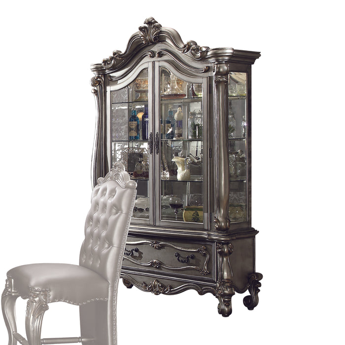 Versailles Antique Platinum Curio Cabinet - Imperial Furniture (Las Vegas, NV) - Multi Location
