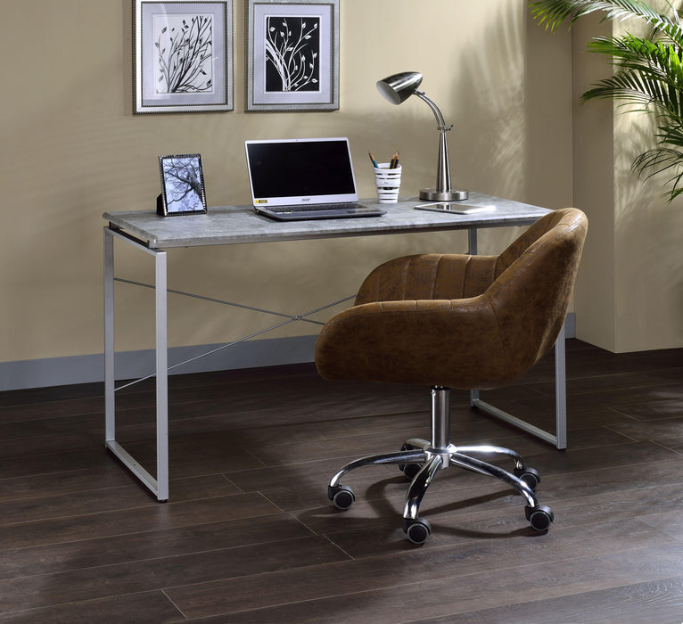 Jurgen Faux Concrete & Silver Desk - Imperial Furniture (Las Vegas, NV) - Multi Location