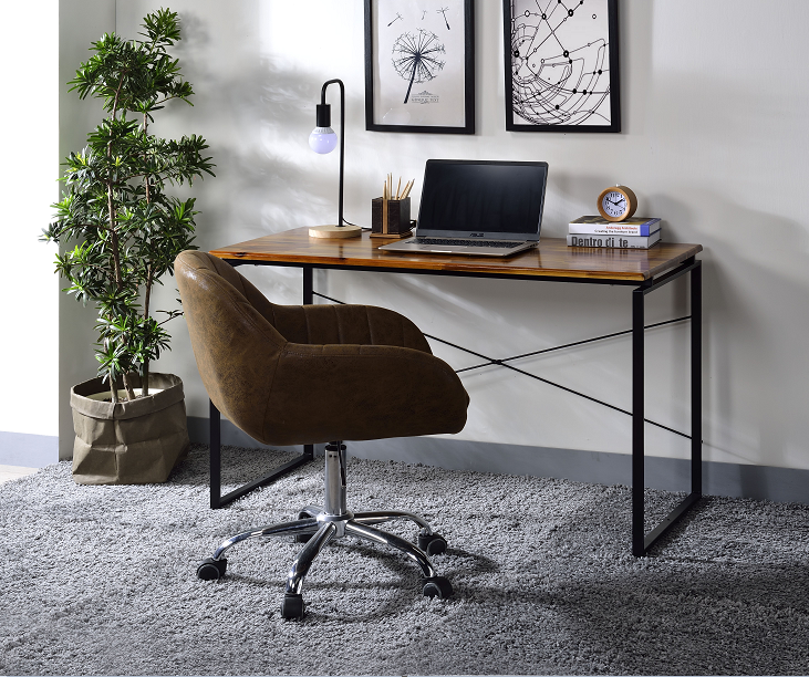 Jurgen Oak & Black Desk - Imperial Furniture (Las Vegas, NV) - Multi Location