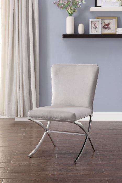 Daire Velvet & Chrome Side Chair - Imperial Furniture (Las Vegas, NV) - Multi Location