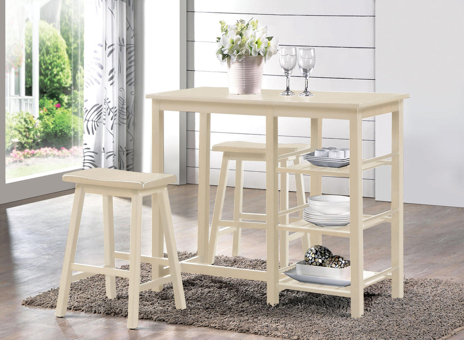 Nyssa Buttermilk Counter Height Set (3Pc Pk) - Imperial Furniture (Las Vegas, NV) - Multi Location