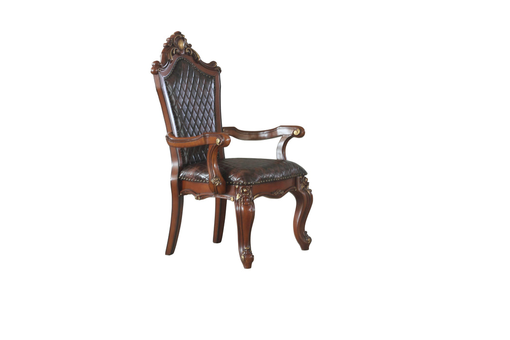Picardy Cherry Oak & PU Arm Chair - Imperial Furniture (Las Vegas, NV) - Multi Location