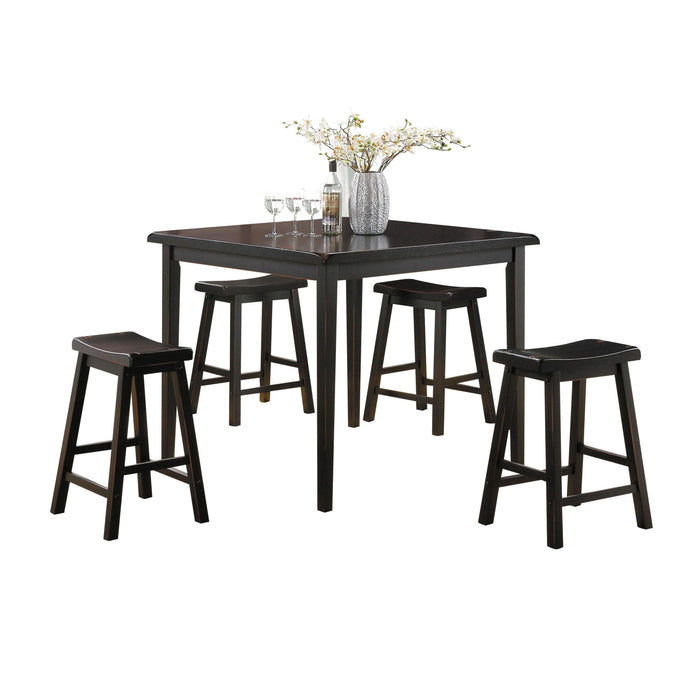 Gaucho Black Counter Height Set (5Pc Pk) - Imperial Furniture (Las Vegas, NV) - Multi Location