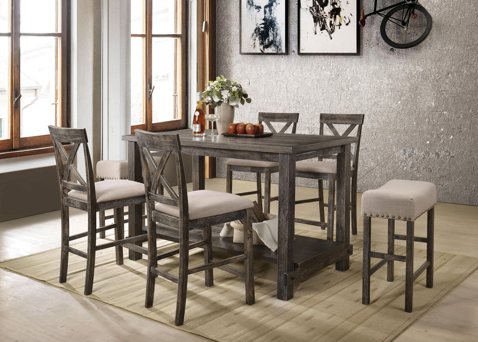 Martha II Weathered Gray Counter Height Table - Imperial Furniture (Las Vegas, NV) - Multi Location