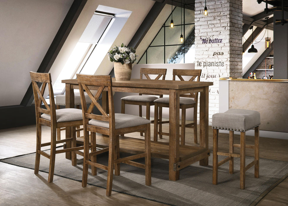 Martha II Weathered Oak Counter Height Table - Imperial Furniture (Las Vegas, NV) - Multi Location