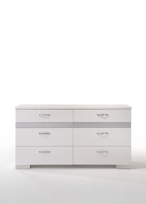 Naima II White High Gloss Dresser - Imperial Furniture (Las Vegas, NV) - Multi Location