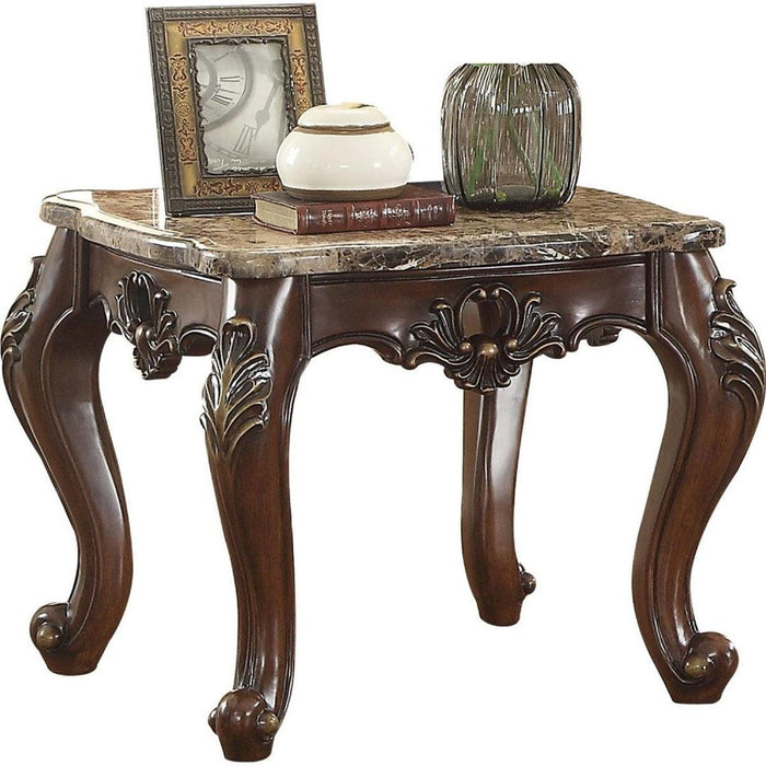 Acme Furniture Devayne End Table in Marble/Dark Walnut 81687 - Imperial Furniture (Las Vegas, NV) - Multi Location