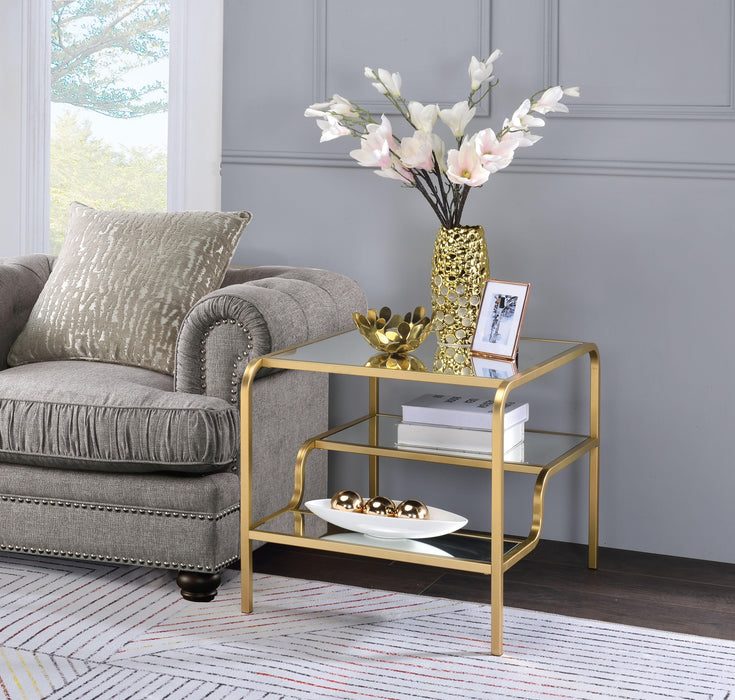 Astrid Gold & Mirror End Table - Imperial Furniture (Las Vegas, NV) - Multi Location