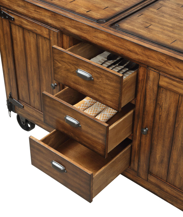 Kabili Antique Tobacco Kitchen Cart - Imperial Furniture (Las Vegas, NV) - Multi Location